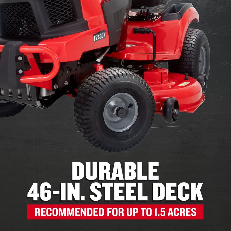 CRAFTSMAN T2400K | In-Store Exclusive | 46in 22HP TURN TIGHT Gas Riding Lawn Mower | KOHLER Twin-Cylinder 7000 Series Engine | Hydrostatic Transmission (Open Box) - Image 5