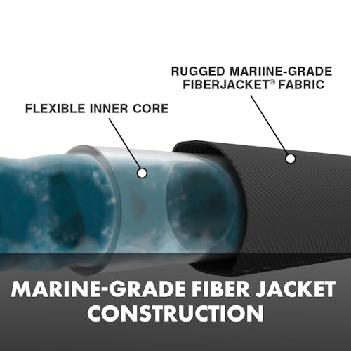 Restored Aqua Joe AJFJH50-58-PRO Ultra Flexible Kink Free Fiberjacket Garden Hose | 50-Foot | Metal Fittings (Refurbished) - Image 6