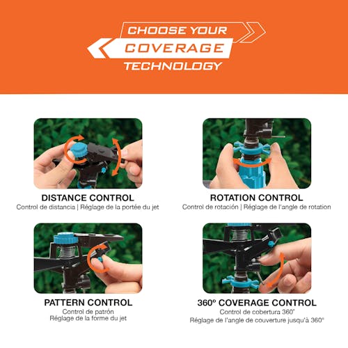 Restored Aqua Joe AJYP101 | YardGuard Motion Sensor Pest Deterrent Sprinkler | 3 Detection Modes | 5,700 Sq. Ft. Max Coverage* | 42 Ft. Max Spray Distance (Refurbished) - Image 4
