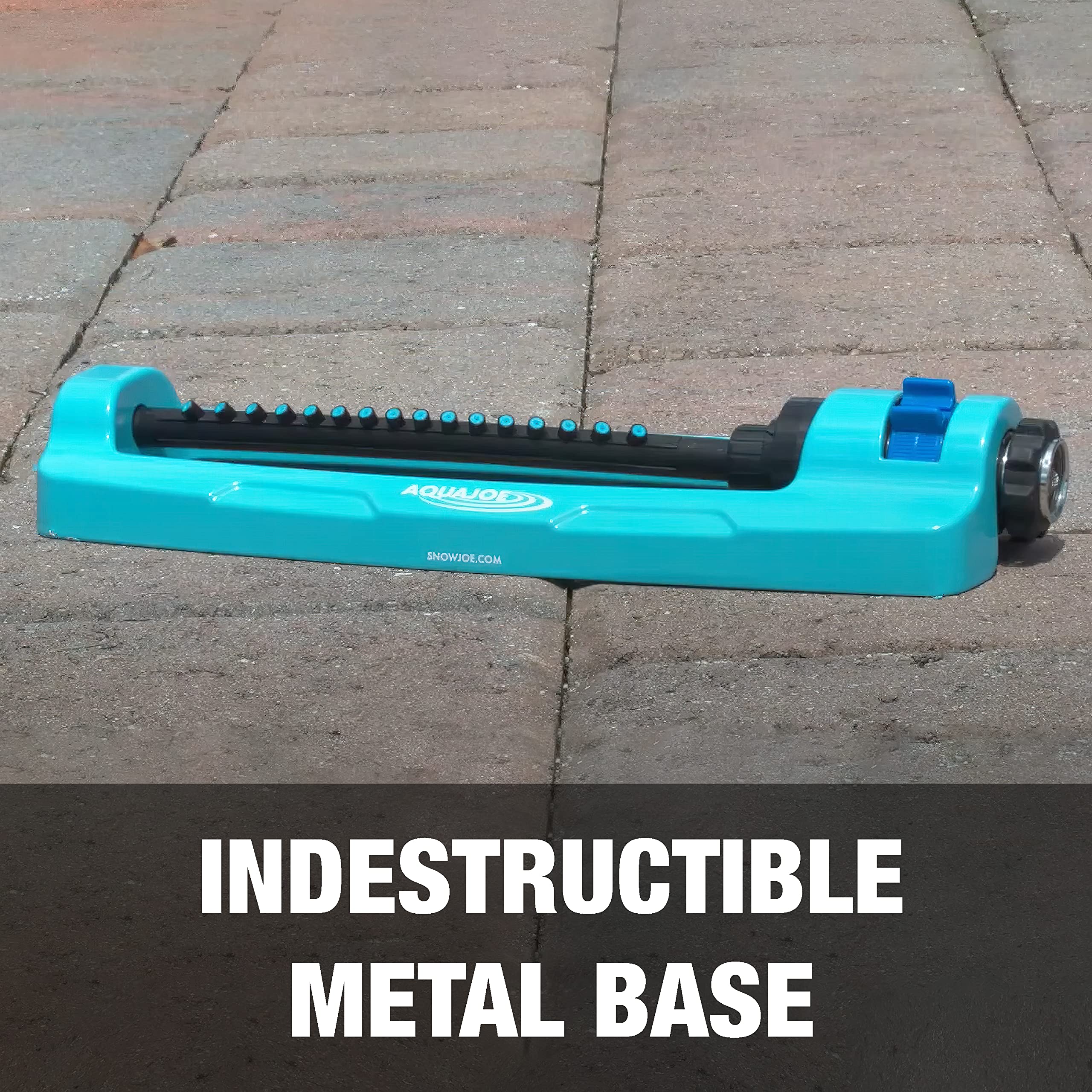 Restored Aqua Joe SJI-OMS16 Indestructible Metal Base Oscillating Sprinkler with Adjustable Spray, 3600-Square Foot Coverage (Refurbished) - Image 4