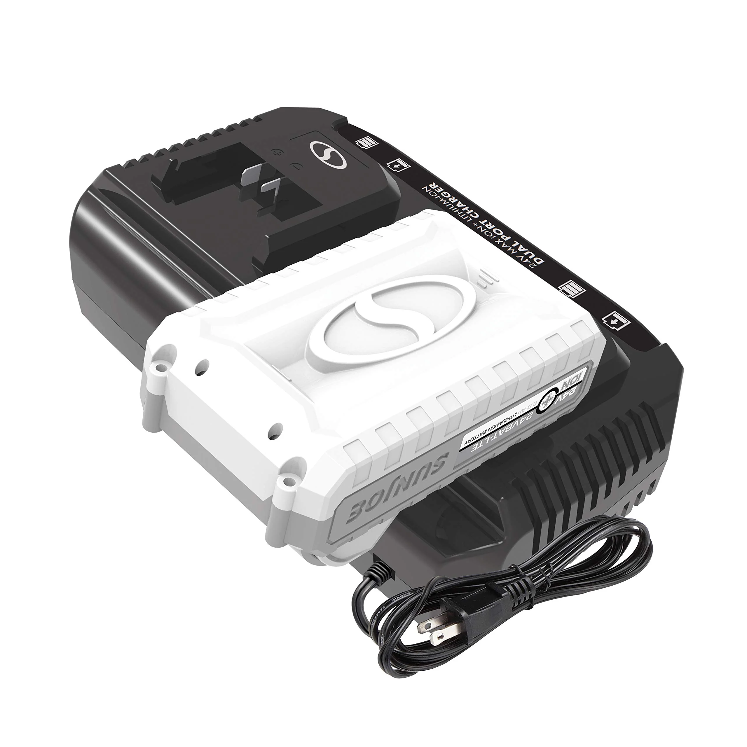 Restored Snow Joe 24VCHRG-DPC | 24V IONMAX Dual Port Quick Charge Docking Station| Certified Authentic (Refurbished) - Image 3