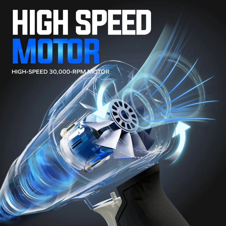 Restored Sun Joe 30,000-RPM 20V Cordless Handheld Turbo Blower | 40 CFM | 5.0-Ah Battery + Charger (Blue) | GO-SRMJET-5A-BLU (Refurbished) - Image 4