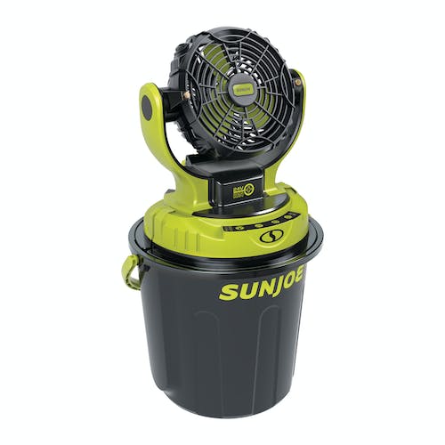 Restored Sun Joe 24V-MSTFAN-LTE 24-Volt iON+ Cordless Indoor/Outdoor Misting Fan Kit W/ 6-Gallon Portable Bucket | 60 Sq. Ft. Coverage | W/ 2.0-Ah Battery + Charger Refurbished - Image 4