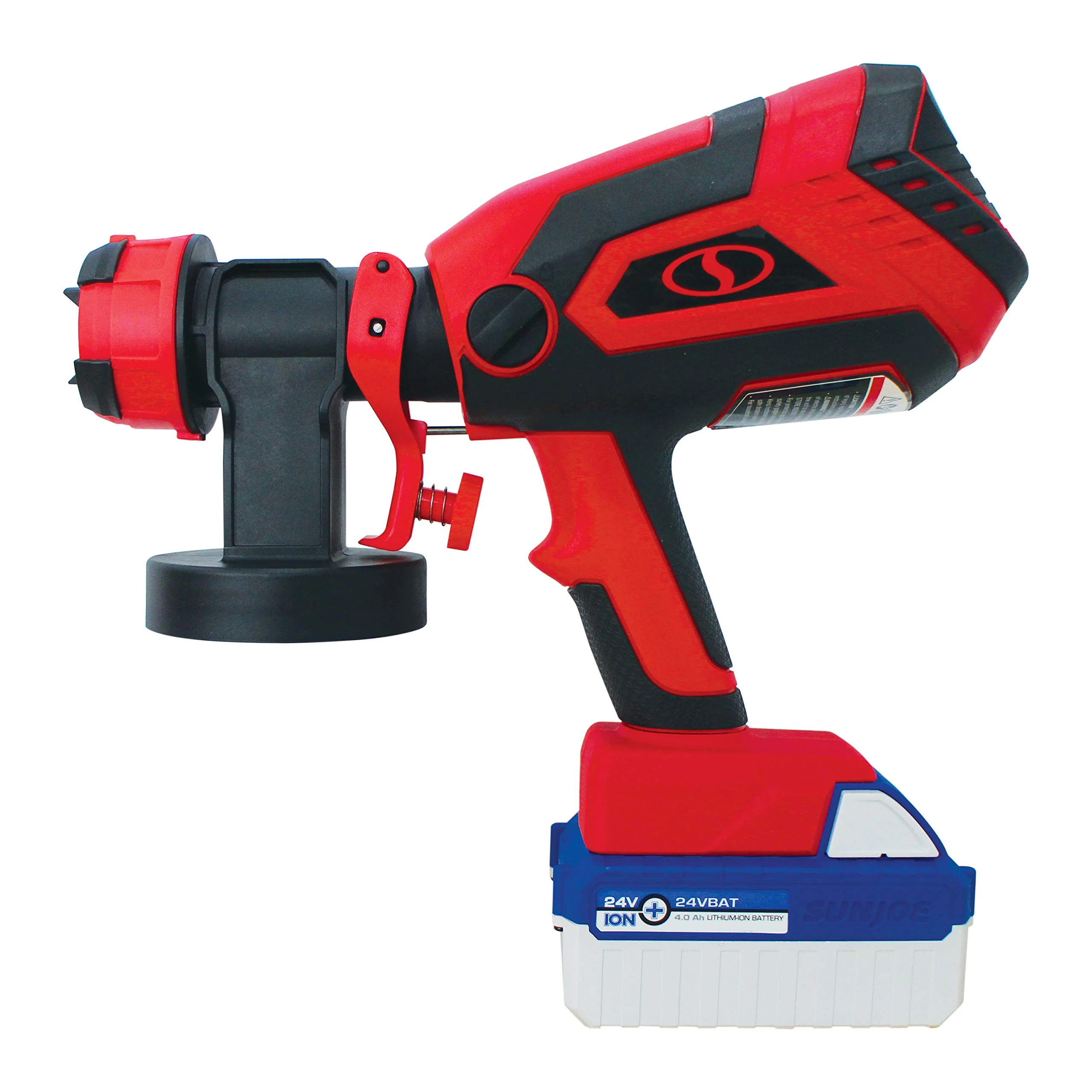 Restored Sun Joe 24V-PS1 24-Volt Amp Cordless HVLP Handheld Paint Sprayer, Kit (w/4.0-Ah Battery + Quick Charger) (Refurbished) - Image 4