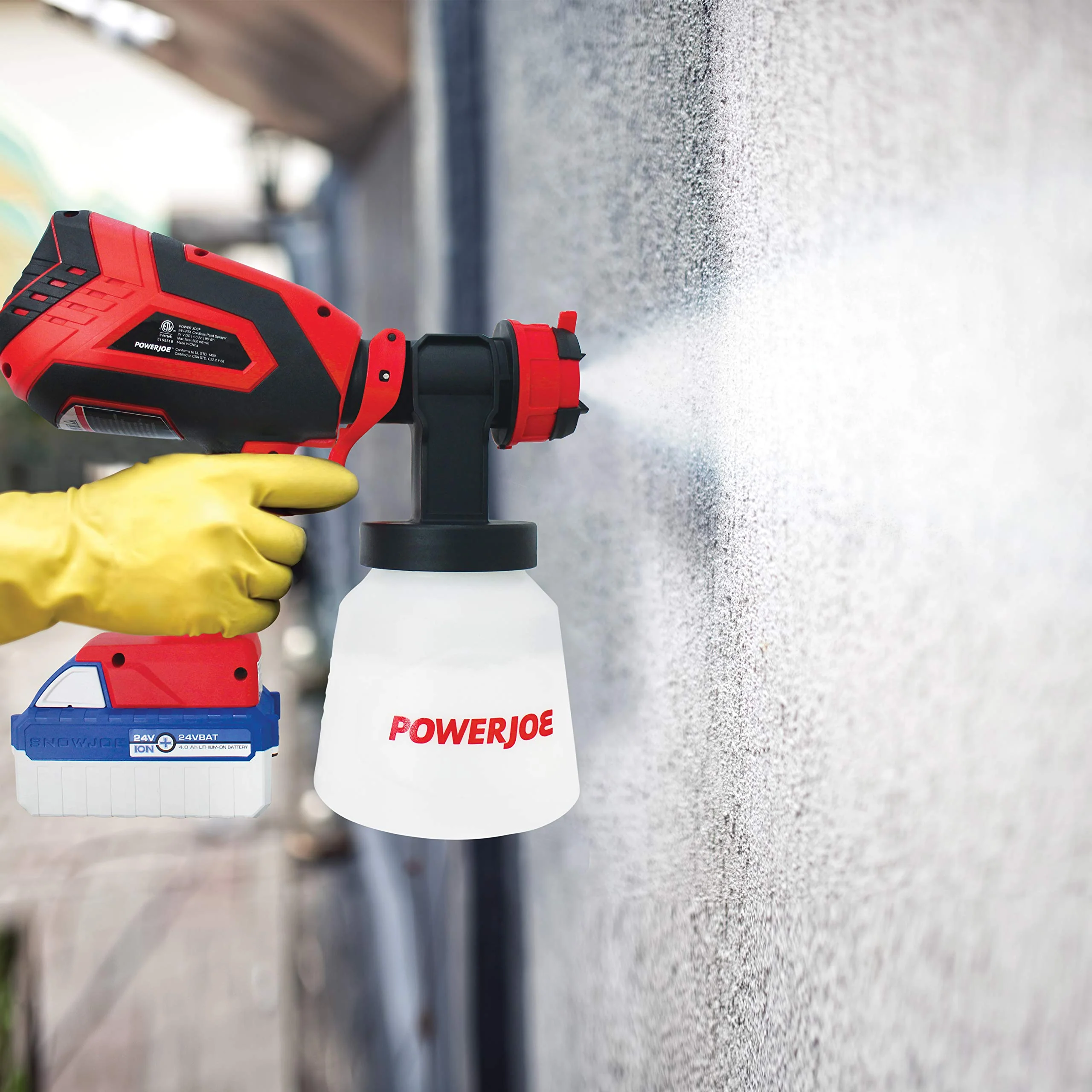 Restored Sun Joe 24V-PS1 24-Volt Amp Cordless HVLP Handheld Paint Sprayer, Kit (w/4.0-Ah Battery + Quick Charger) (Refurbished) - Image 5