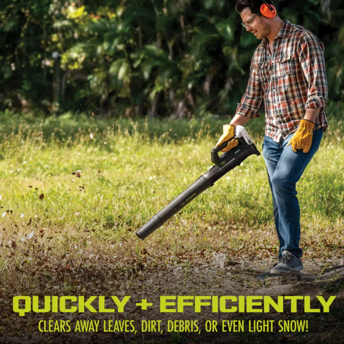 Restored Sun Joe 24V-TB-2AMP-KIT | 24V Cordless Turbine Jet Blower | 100-MPH | 280-CFM | W/ 2 x 2.0-Ah Batteries + Dual-Port Charger (Refurbished) - Image 5