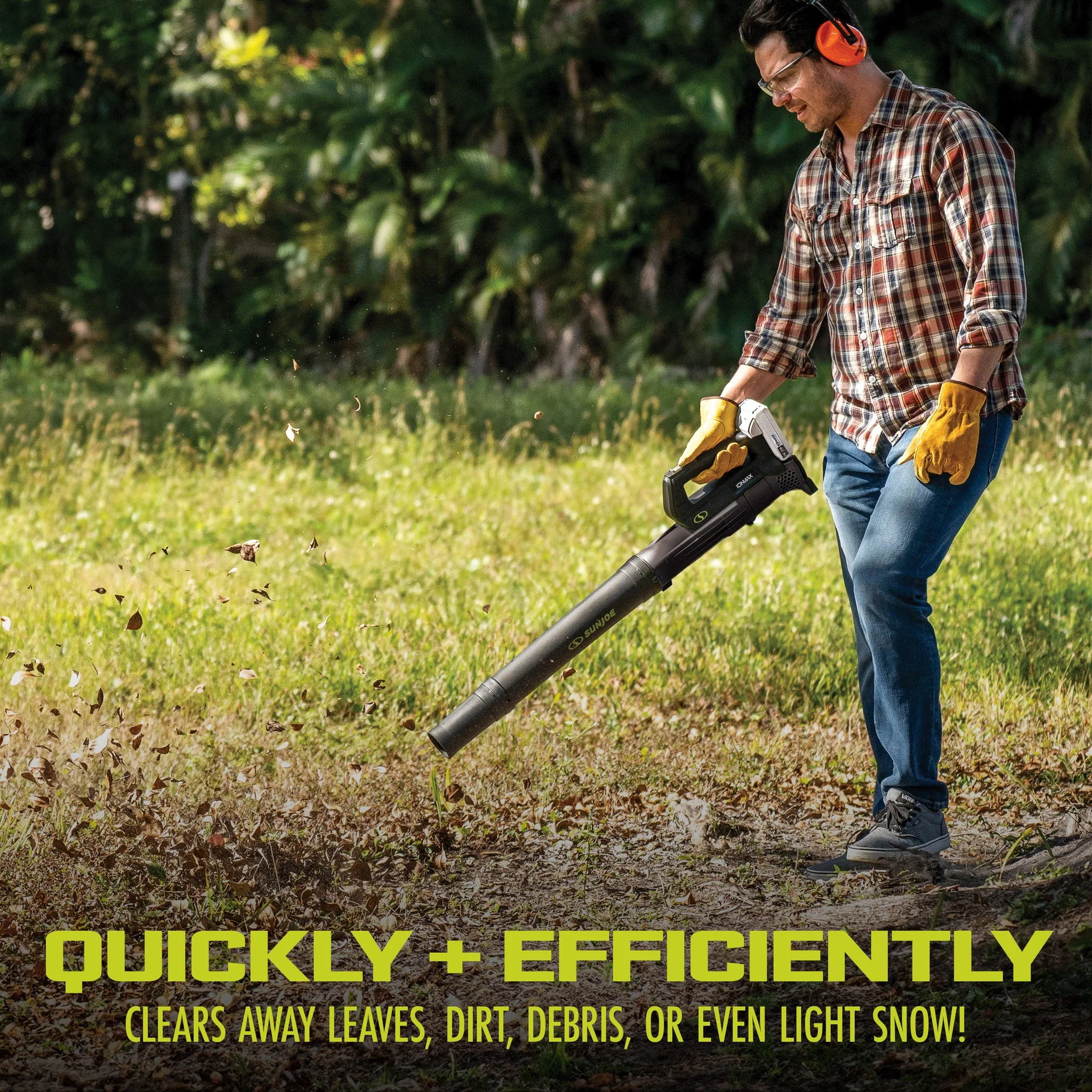 Restored Sun Joe 24V-TB-LTE 24-Volt iON Cordless Compact Turbine Jet Blower, Kit (w/ 2.0-Ah Battery + Quick Charger) (Remanufactured) - Image 5