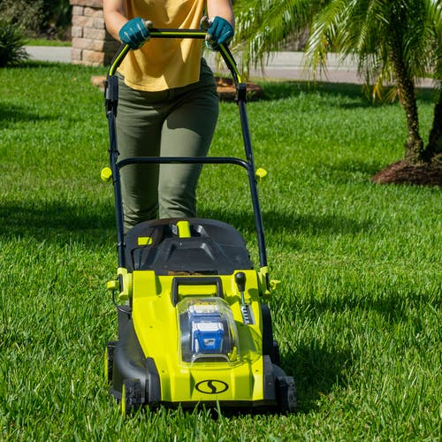 Restored Sun Joe 24V-X2-17LM | Battery Mulching Lawn Mower | 670 W Brushless Motor | 17 in | Grass Catcher | 48V iON | (Refurbished) - Image 8