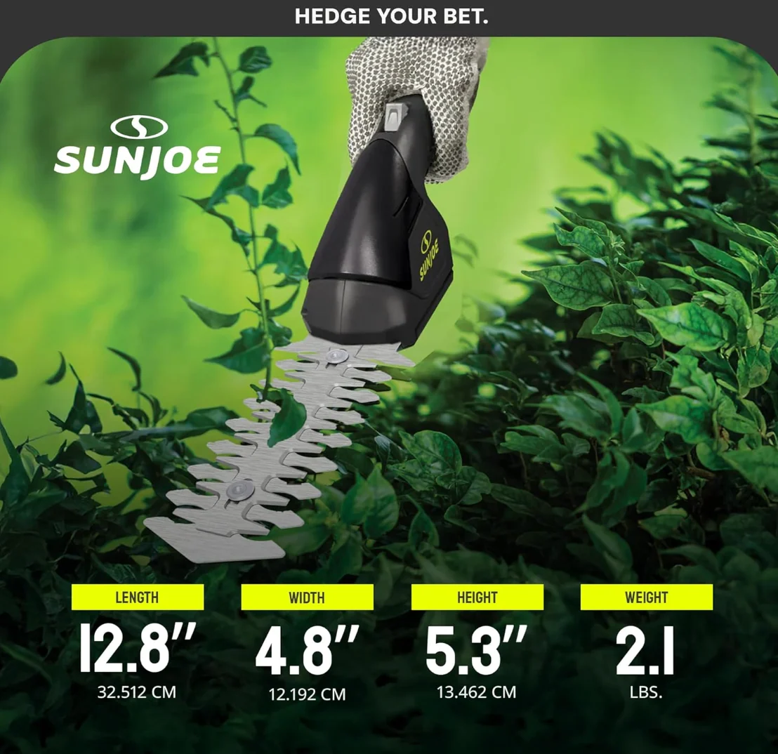 Restored Sun Joe HJ604C 7.2-Volt 2-in-1 1250-RPM Cordless Grass Shear / Shrubber Handheld Trimmer, Rechargeable On-board Lithium-Ion Battery and Charger Included (Refurbished) - Image 15