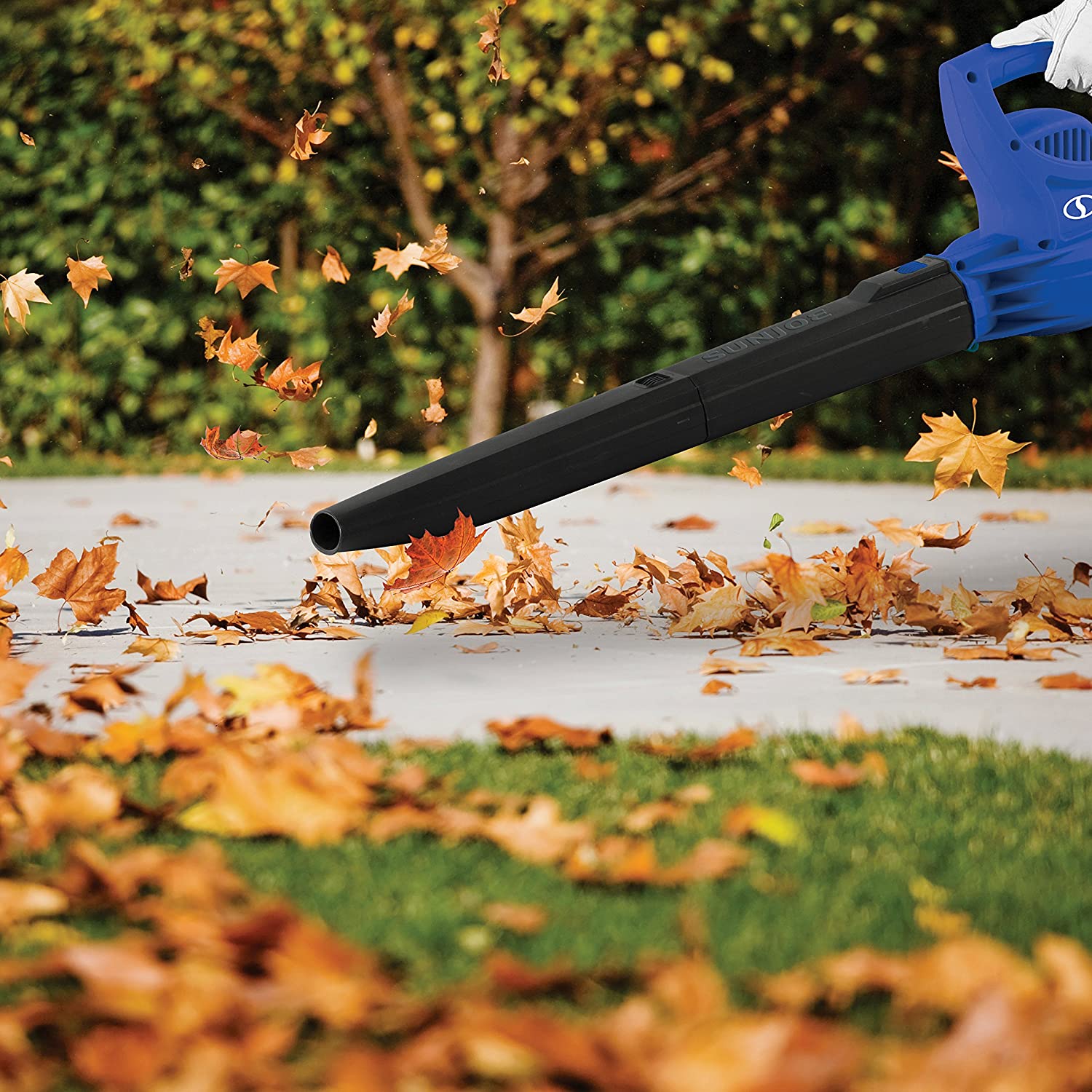 Restored Sun Joe SBJ597E | 6-Amp 155 MPH Electric Leaf Blower, Blue (Refurbished) - Image 3