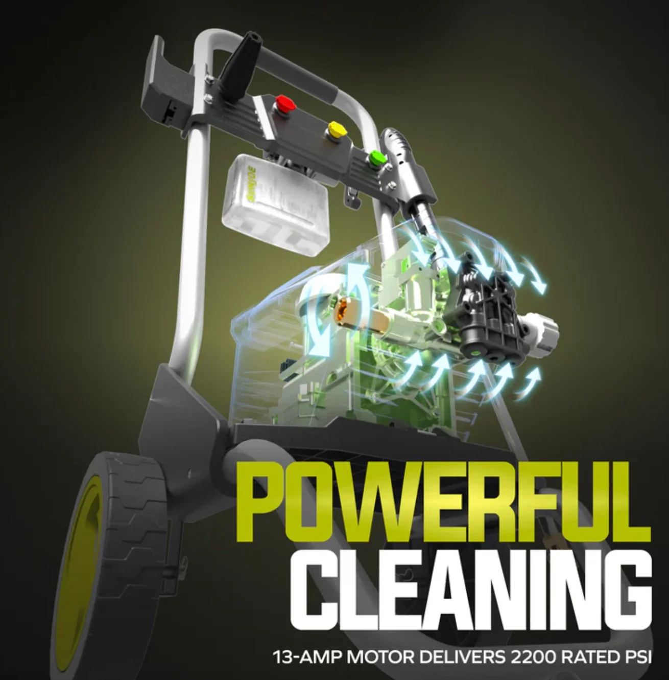 Restored Sun Joe SPX7000-MAX | 2200 PSI Electric Pressure Washer | Foam Cannon + Turbo Nozzle | 1.1 Rated GPM | 13-Amp (Refurbished) - Image 4