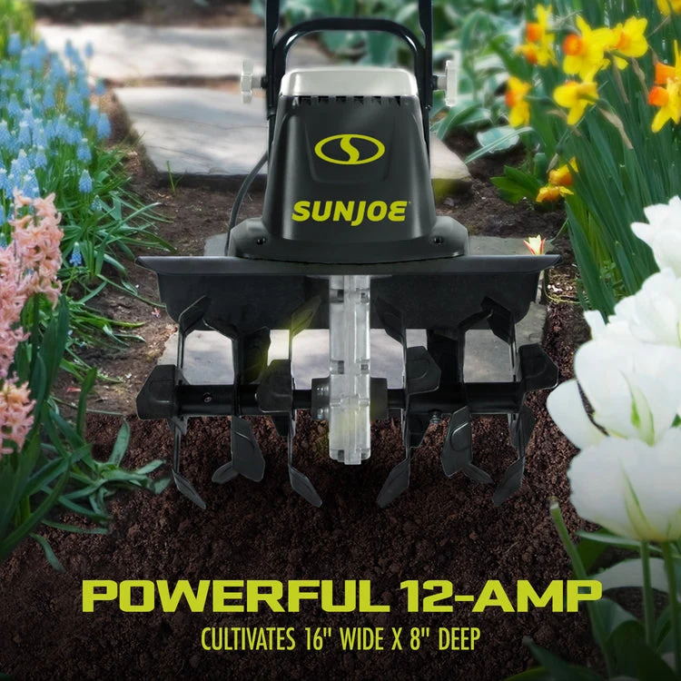 Restored Sun Joe TJ603E | 16-Inch 12-Amp Electric Tiller and Cultivator (Refurbished) - Image 3