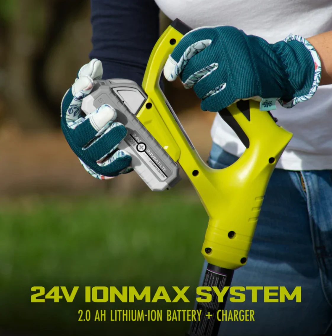 Restored Sun Joe TJW24C | 24-Volt Cordless Telescoping Weeder/Cultivator Kit | W/ 2.0-Ah Battery + Charger (Refurbished) - Image 7