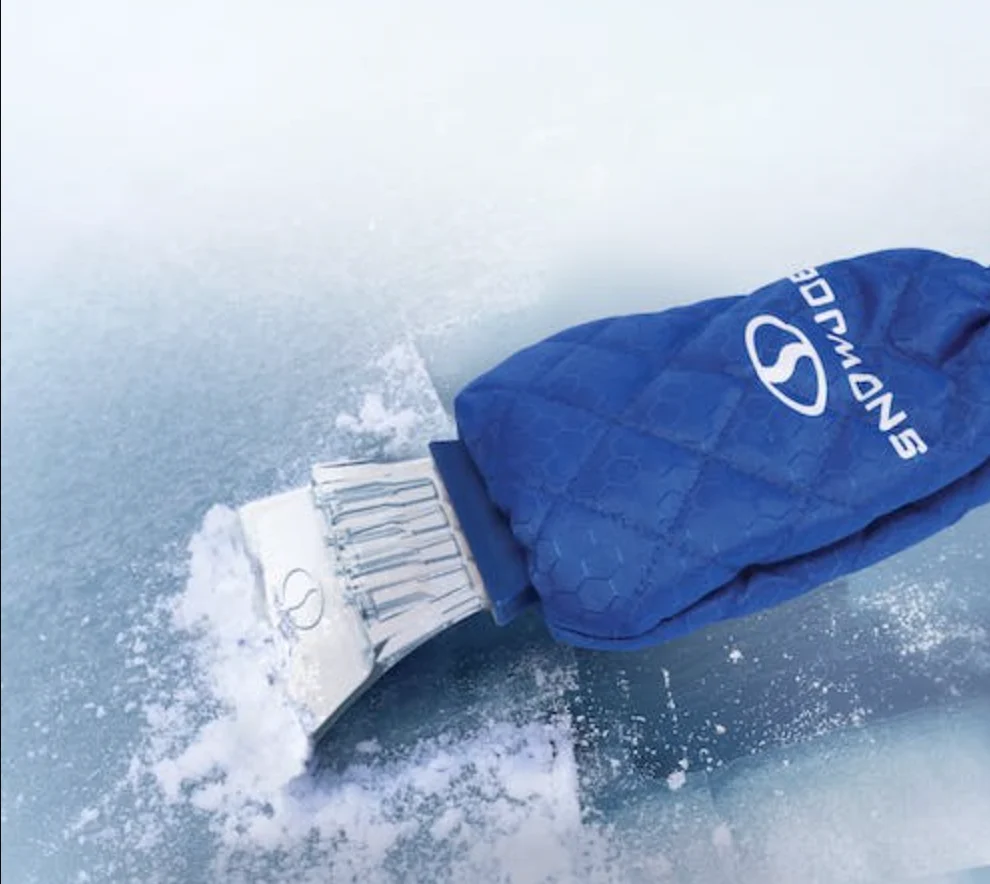 2 Pack | Snow Joe SJEG02M | Polar Fleece Lined Mitt With Built-In Ice Scraper | Waterproof | Heavy-Duty Ice Scraper - Image 3