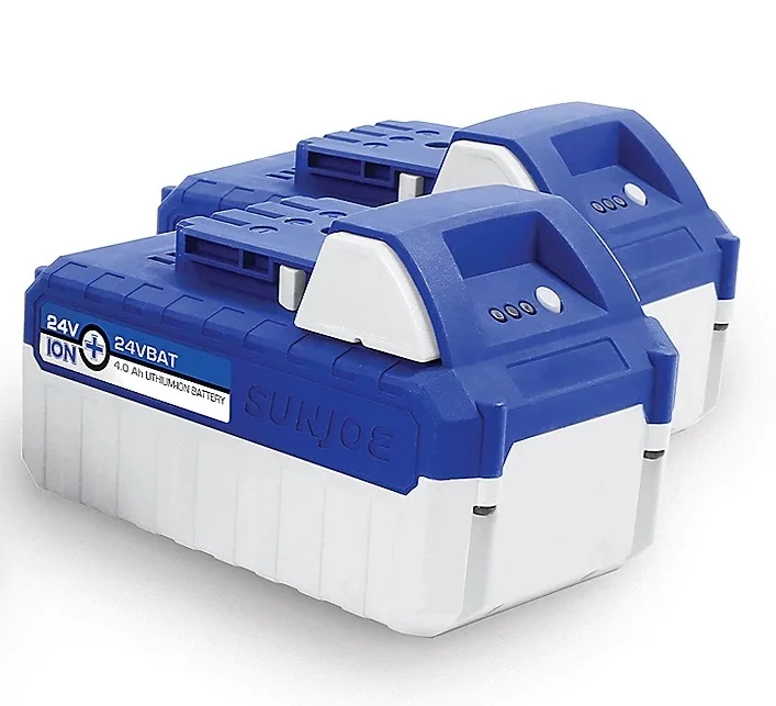 Snow + Sun Joe 24 Volt Bundle (2) 4.0-Ah Batts and Dual Quick Charger (Open Box) - Image 2
