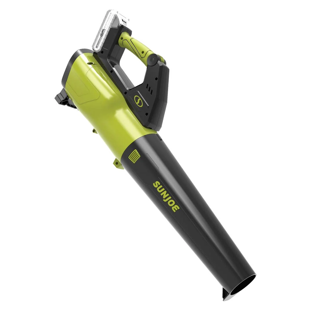 Restored Sun Joe 24V-JB-LTE | 24V 385-CFM Turbine Cordless Jet Leaf Blower Kit | 2.0-Ah Battery + Quick Charger (Refurbished) - Image 5