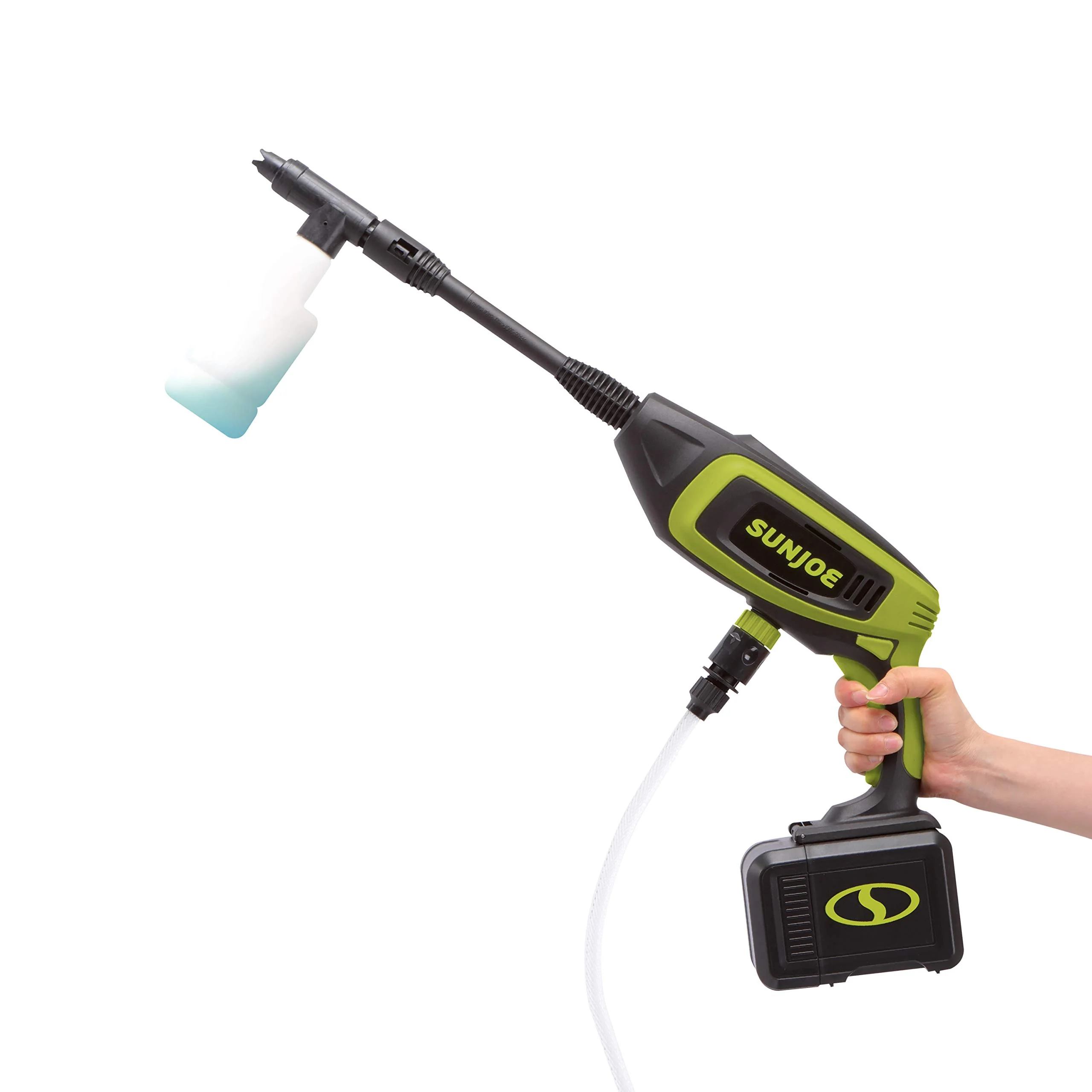 Restored Sun Joe 24V-PP350-LTE | 24-Volt iON+ Power Cleaner Kit | 350 PSI Max | 0.6 GPM Max | Includes Siphon Hose, Utility Brush, Battery & Charger (Refurbished) - Image 8