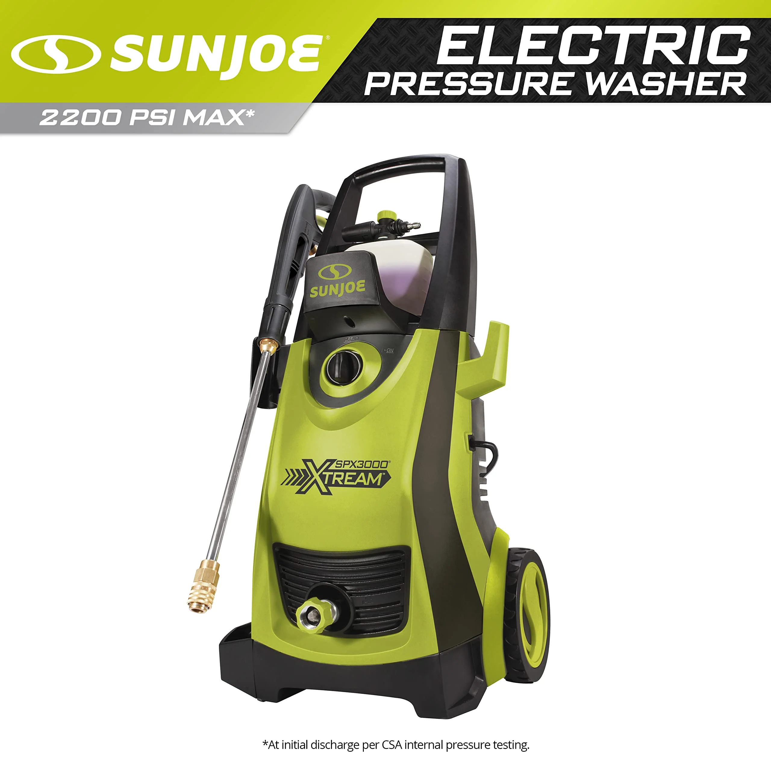 Restored Sun Joe SPX3000-XT, 2200 Max PSI ,1.65 GPM, 13 Amp Xtream Clean Electric Pressure Washer (Remanufactured) - Image 2